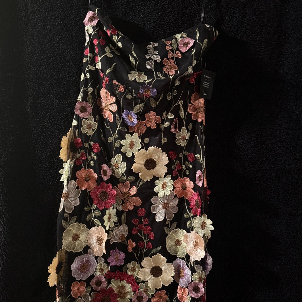 Lulu's 3D Embroidered Floral Dress
